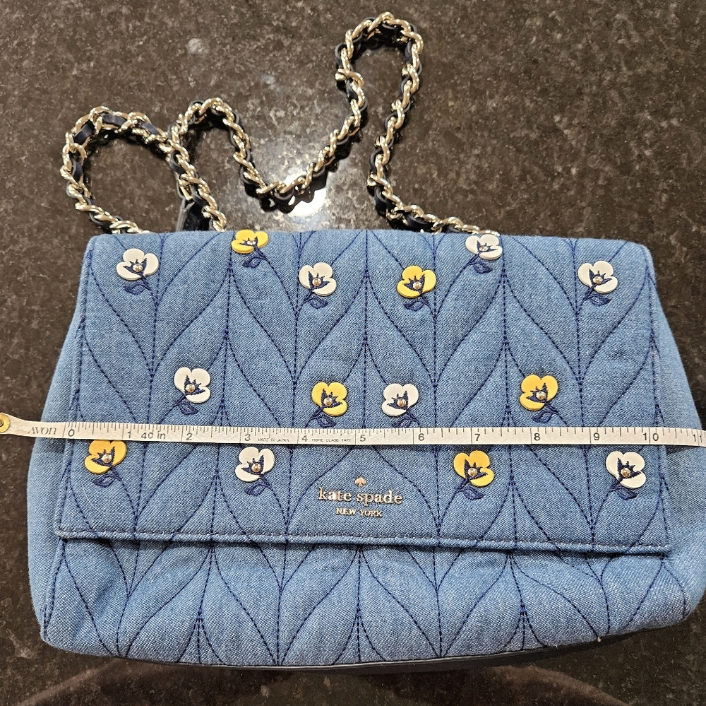 Kate Spade Denim Floral Crossbody Bag